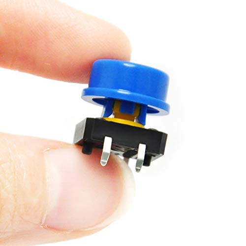 Gikfun 12x12x7.3 mm Tact Tactile Push Button Momentary SMD PCB Switch with Cap for Arduino (Pack of 25pcs) AE1027