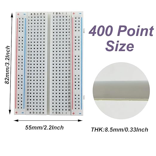 400 Point Solder less Breadboard - Perfect for Prototyping and Testing