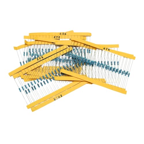 CircuitMagic Resistor Kit - 600pcs, 30 Values, 10 Ohm to 1M Ohm 1/4W, 1% Tolerance