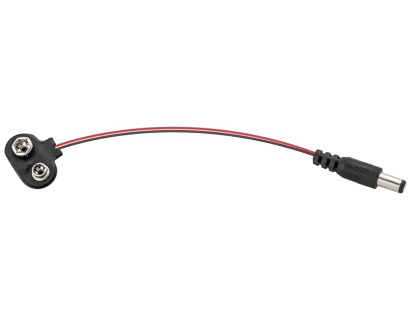 9v Battery Clip with 5.5mm/2.1mm Plug, 10PCS 9v Battery Adapter for Arduino T Type
