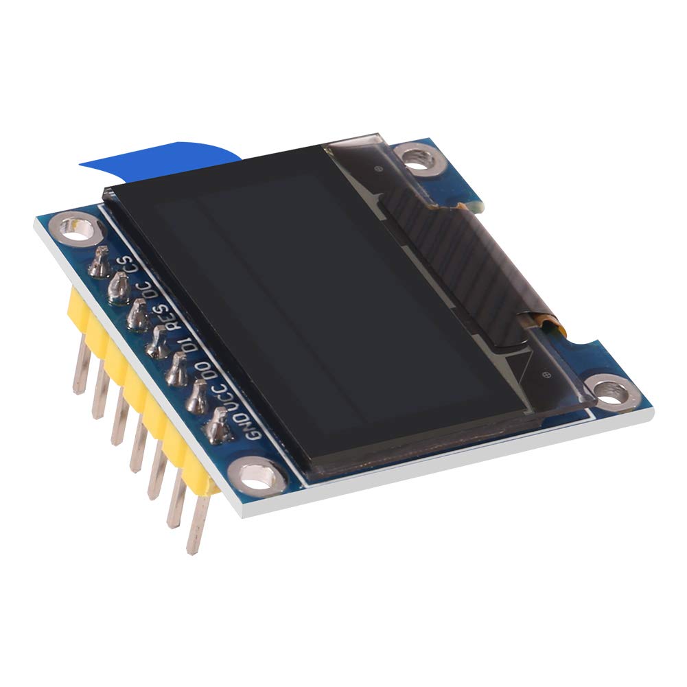 MELIFE 2Pcs 0.96" SSD1306 7 Pin SPI OLED Display, 0.96 Inch Module 128X64 Module DC3-5V for Arduino - White