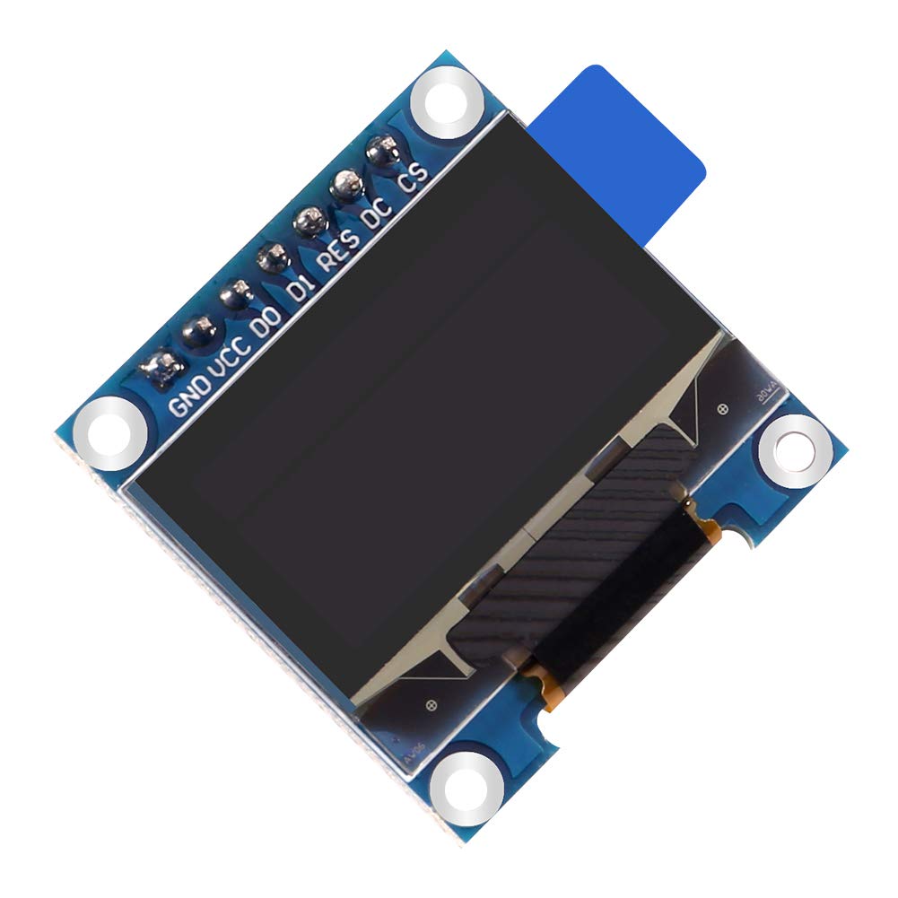 MELIFE 2Pcs 0.96" SSD1306 7 Pin SPI OLED Display, 0.96 Inch Module 128X64 Module DC3-5V for Arduino - White