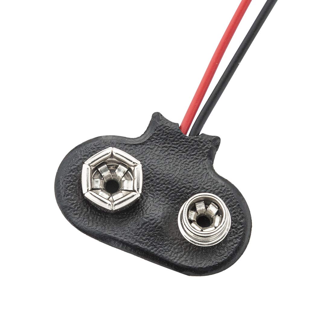 9v Battery Clip with 5.5mm/2.1mm Plug, 10PCS 9v Battery Adapter for Arduino T Type