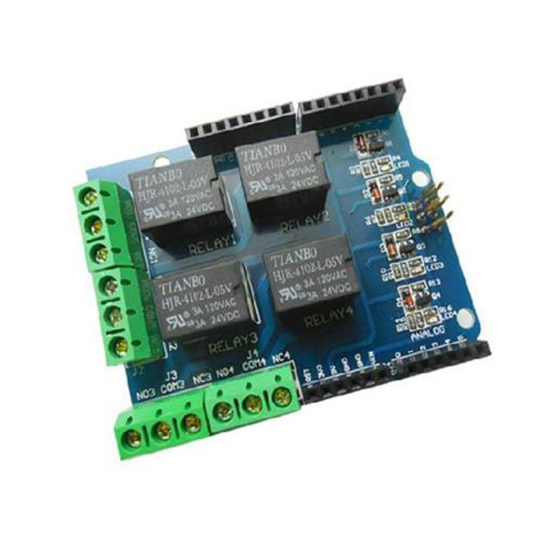 HiLetgo 5V 4 Channel Relay Shield for UNO R3 Relay Shield Four Channel Relay Shield for UNO R3