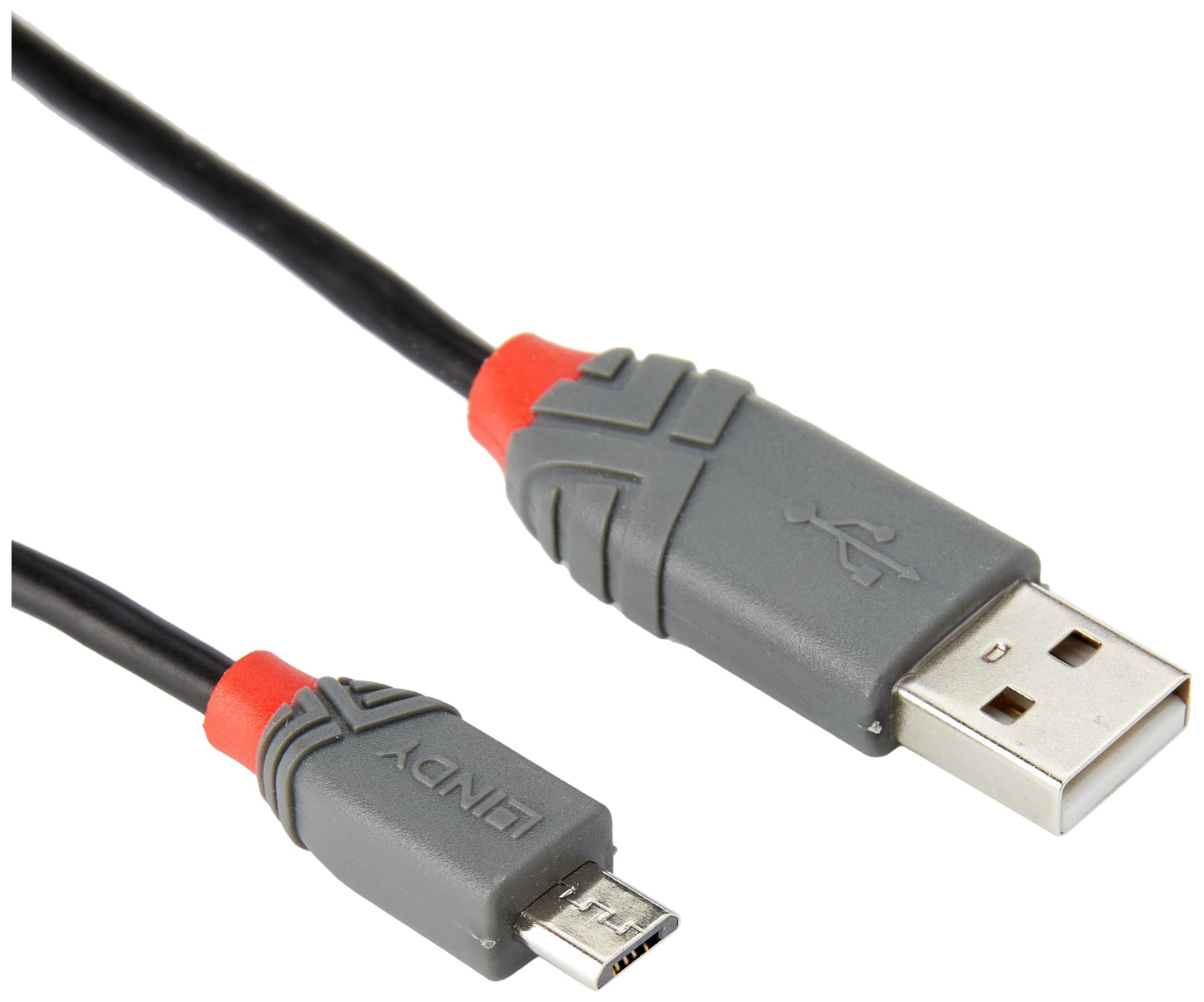 LINDY 36735 5 m Anthra Line USB 2.0 Type A to Micro-B Cable - Black