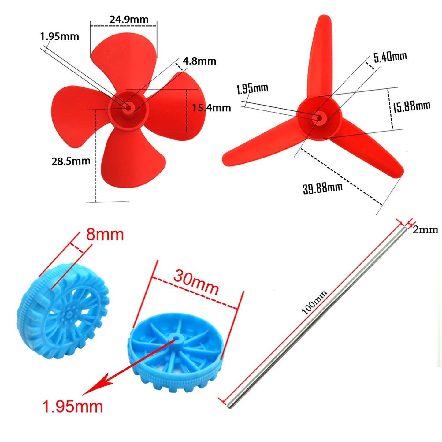 6 Set DC Motors Hobby Kit | DIY Science Projects