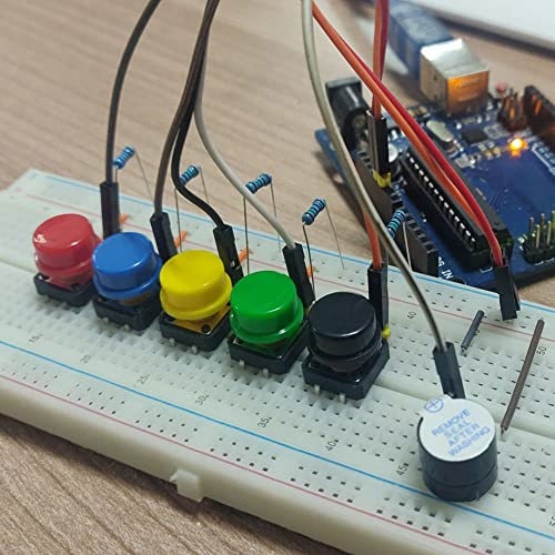 Gikfun 12x12x7.3 mm Tact Tactile Push Button Momentary SMD PCB Switch with Cap for Arduino (Pack of 25pcs) AE1027