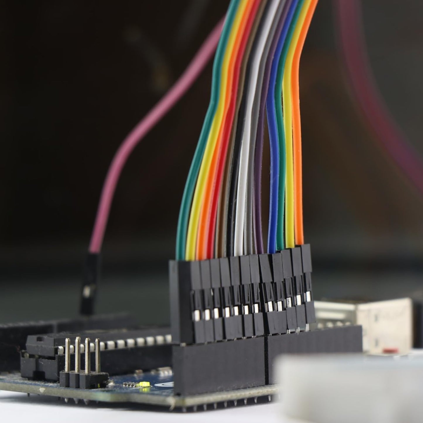 RGBZONE 1M 40PIN Dupont Wire Dupont Cable Flat Multicolored Flexible Rainbow Ribbon Jumper Cable