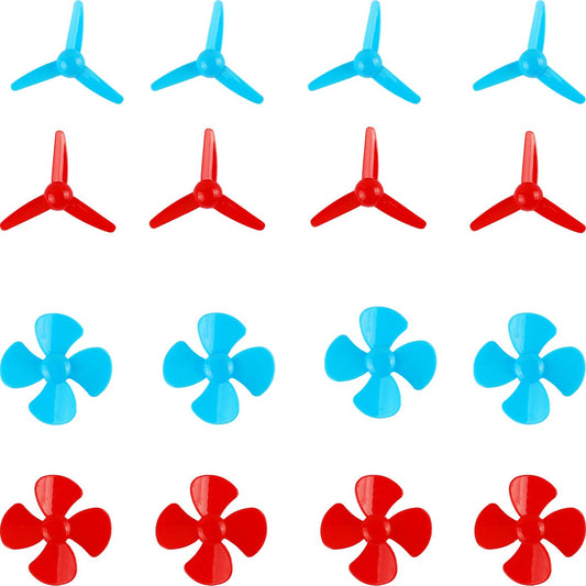 nw 40pcs Micro 2mm Shaft Propeller with 4 Vanes and 3 Vanes,40mm and 80mm Fan Leaves RC Boat Propeller Micro DC Motor Propeller for DIY Science and Toys