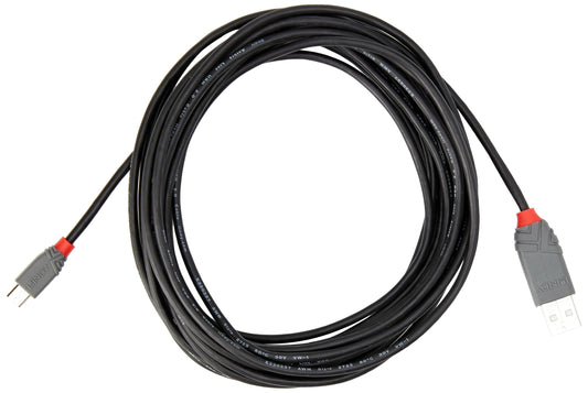 LINDY 36735 5 m Anthra Line USB 2.0 Type A to Micro-B Cable - Black