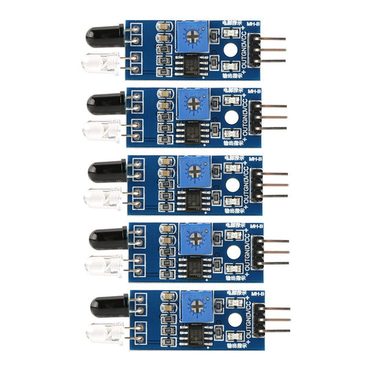 5Pcs IR Infrared Obstacle Avoidance Sensor Module for Smart Car Robot 2-30cm Detecting Distance Adjutable