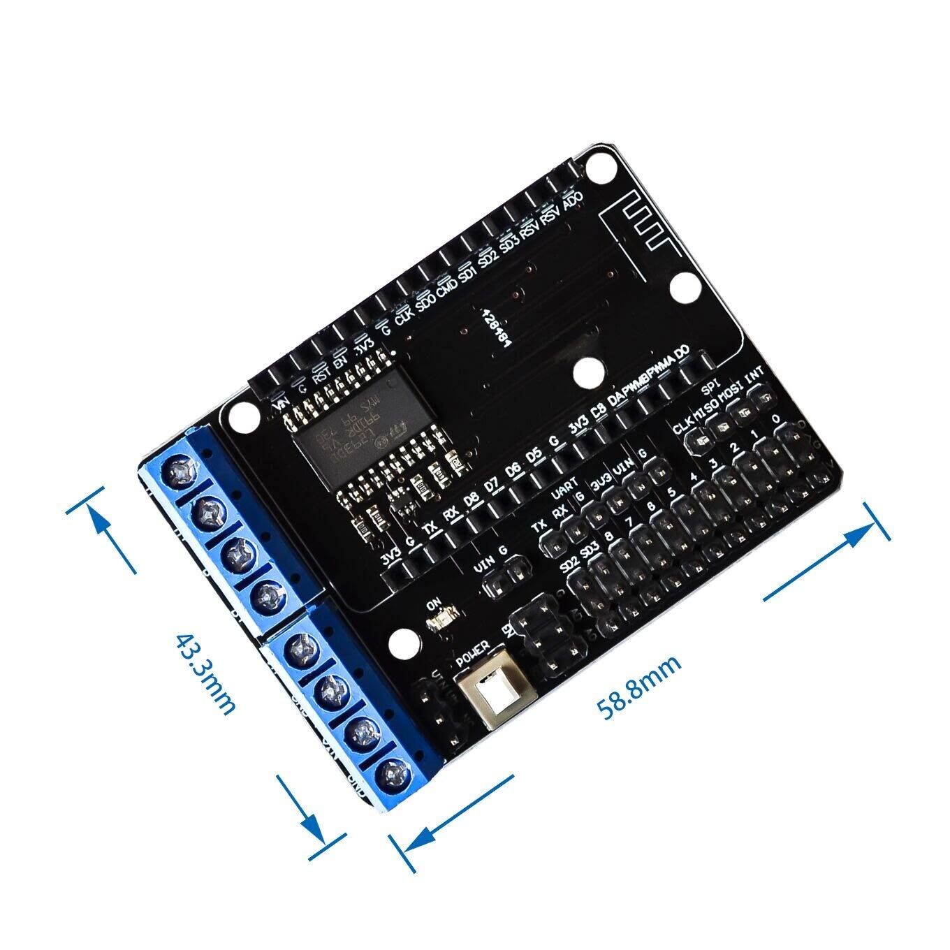 NodeMCU Motor Shield Board L293D for ESP-12E from ESP8266 ESP 12E kit DIY rc Toy WiFi rc Smart car Remote Control