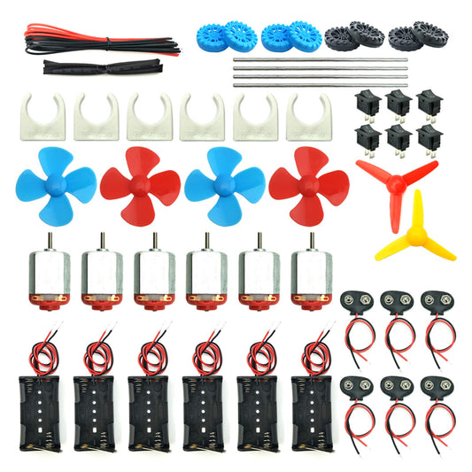 6 Set DC Motors Hobby Kit | DIY Science Projects