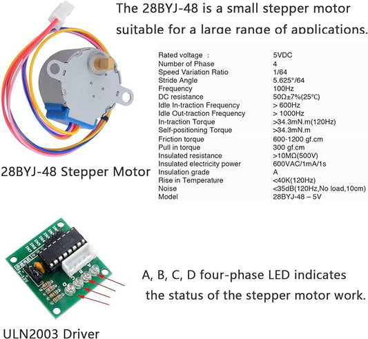 Gear Stepper Motor with Driver - Precision Motion Control for Your Projects